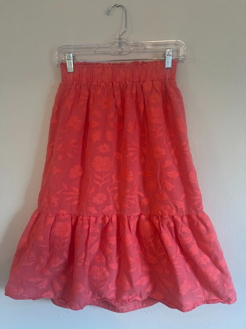 Ann Taylor Coral Floral Maxi Skirt